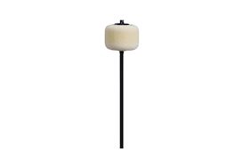DANMAR - WHITE FELT BASSDRUMBEATER BLACK SHAFT